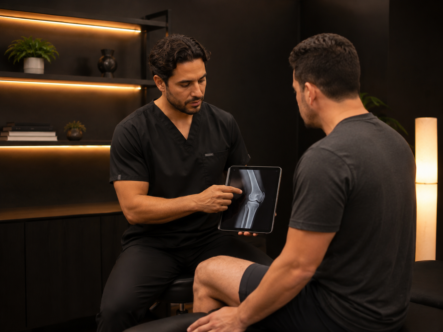 Illustrative image of an orthopedic consultation