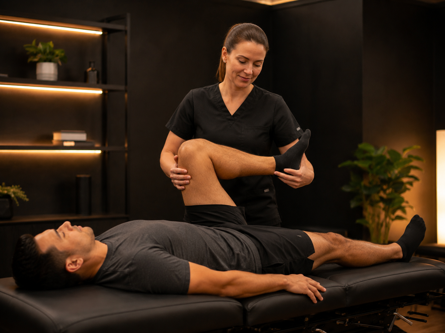 Physical Therapist performing Physical Therapy Evaluation